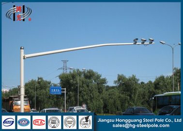 Sistem Pengamatan H 6.8m CCTV Camera Mounting Poles dengan Galvanization